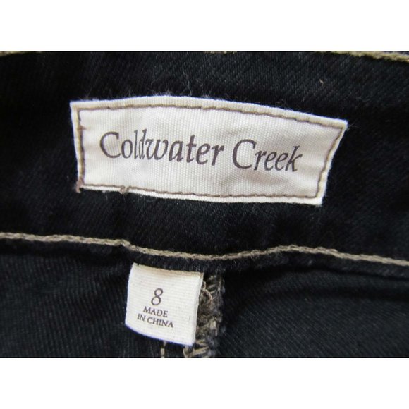 Coldwater Creek Black Bootcut Logo Jean Size 8 NEW - Picture 3 of 5